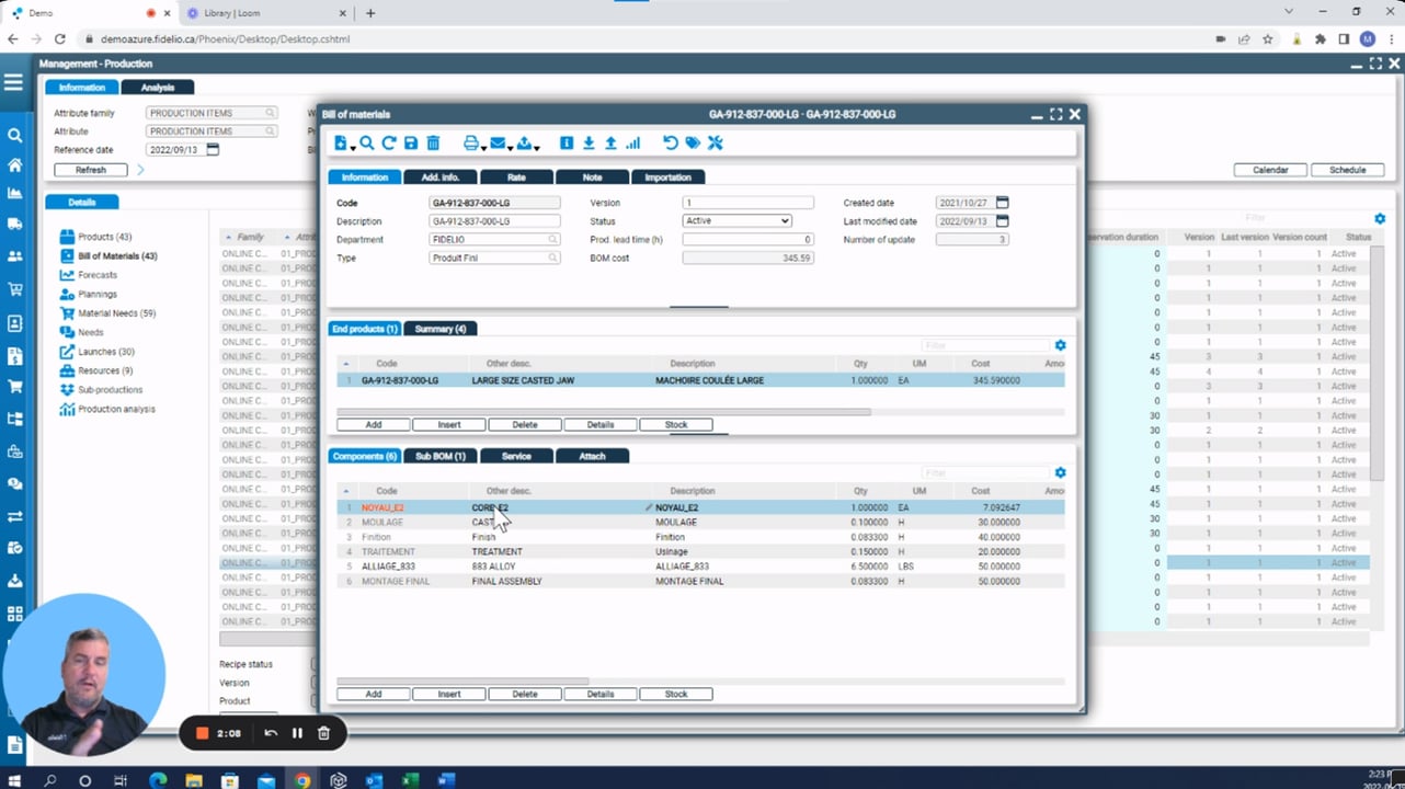 Bill of material (BOM) management with Fidelio ERP Thumbnails_Loom