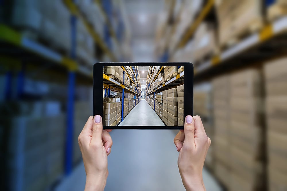 distribution warehouse on tablet