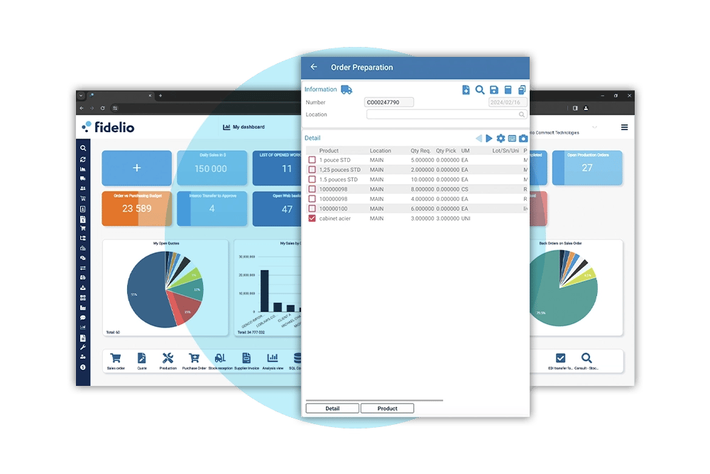 Fidelio cloud ERP order preparation module