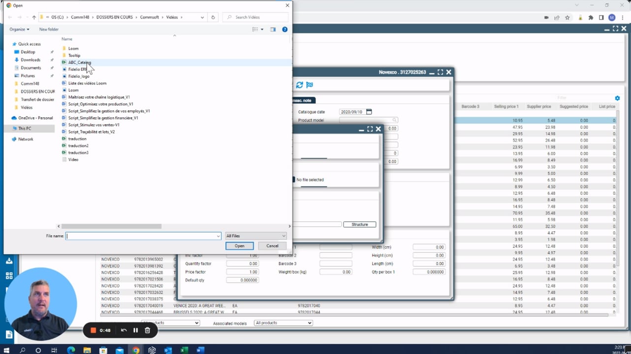 Import and use products from a vendors catalog in Fidelio ERP