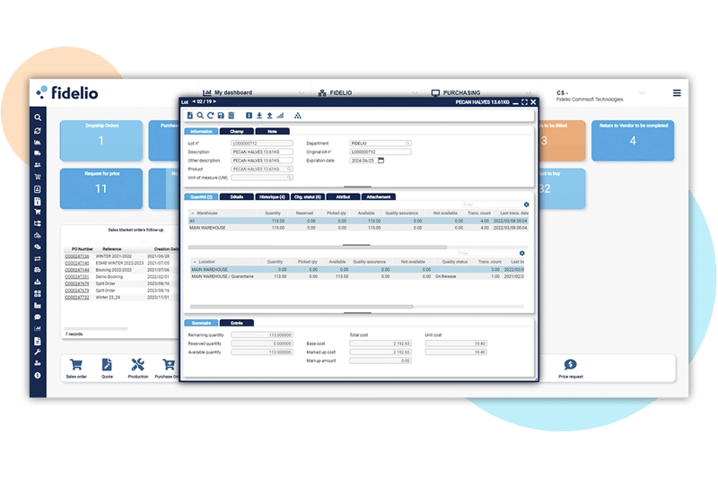 Food and beverage Traceability Interface